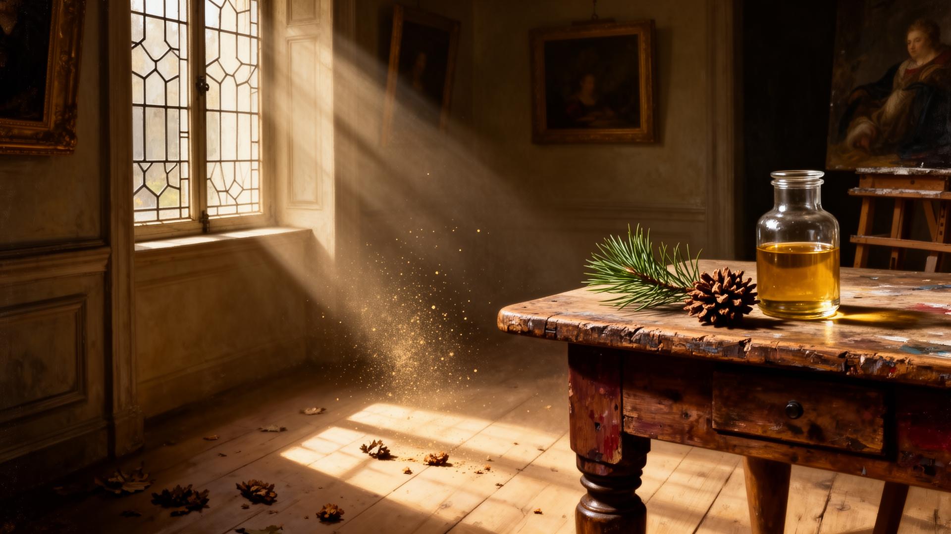 The pigments Rembrandt left on the floor