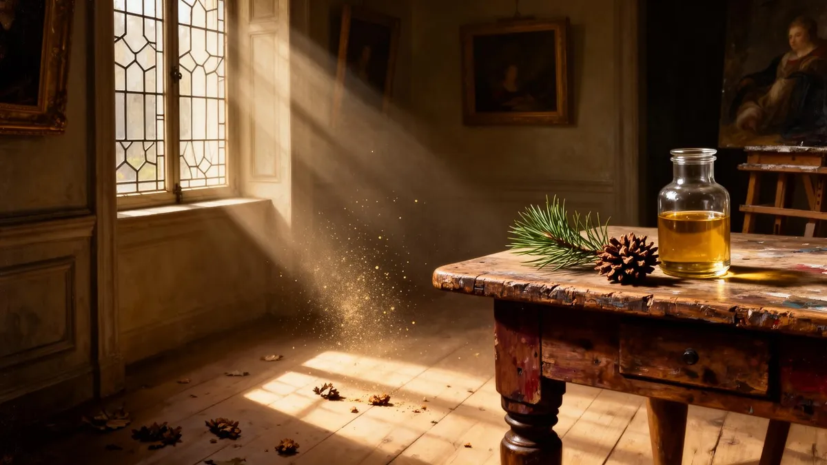 The pigments Rembrandt left on the floor